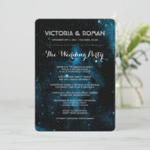 Hochzeitsprogramme für Blaugalaxie Programm (Stehend Vorderseite)