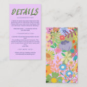 Hochzeitsprogramme für Blume Visitenkarte (Vorne/Hinten)