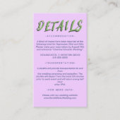 Hochzeitsprogramme für Blume Visitenkarte (Vorderseite)