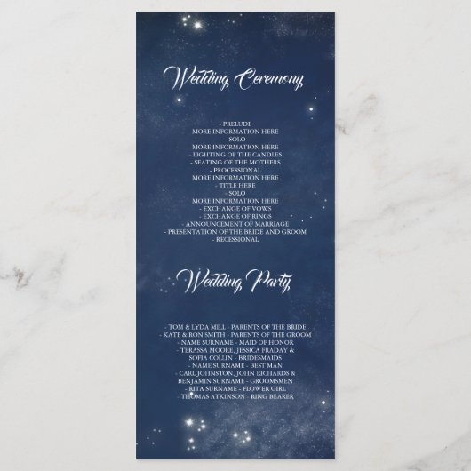 Hochzeitsprogramme für Burgund und Navy Blue Vinta Programm (Rückseite)