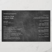 Hochzeitsprogramme für Chalkboards (Rückseite)