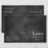 Hochzeitsprogramme für Chalkboards (Vorne/Hinten)