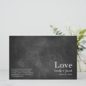 Hochzeitsprogramme für Chalkboards (Stehend Vorderseite)