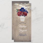 Hochzeitsprogramme für die Marine und Burgund Programm (Vorne/Hinten)