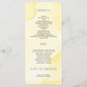 Hochzeitsprogramme für dumpfes Blau und Gelb Programm (Rückseite)