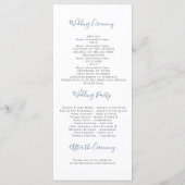 Hochzeitsprogramme für Dusty Blue und Gold Floral Programm (Rückseite)