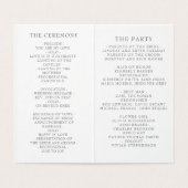 Hochzeitsprogramme für Dusty und Navy (Innenseite Aufgefaltet)