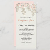 Hochzeitsprogramme für Elfenbein Programm (Vorne/Hinten)