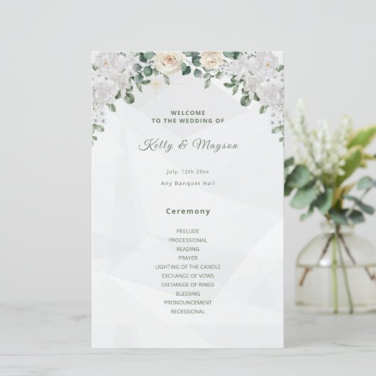 Hochzeitsprogramme für Flora und Fauna (Stehend Vorderseite)