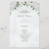 Hochzeitsprogramme für Flora und Fauna (Vorderseite)