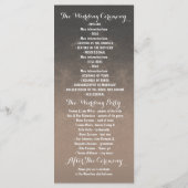 Hochzeitsprogramme für gemalte Mason Programm (Rückseite)