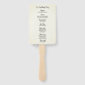 Hochzeitsprogramme für getrocknete Hopfen und Weiz Fächer (Rückseite)