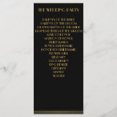 Hochzeitsprogramme für Gold und Black Great Gatsby Programm (Rückseite)
