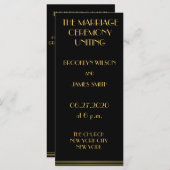 Hochzeitsprogramme für Gold und Black Great Gatsby Programm (Vorne/Hinten)