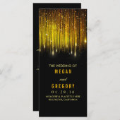 Hochzeitsprogramme für Gold und Black String Light Programm (Vorne/Hinten)