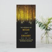 Hochzeitsprogramme für Gold und Black String Light Programm (Stehend Vorderseite)
