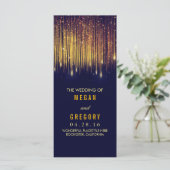 Hochzeitsprogramme für Gold und Navy Programm (Stehend Vorderseite)