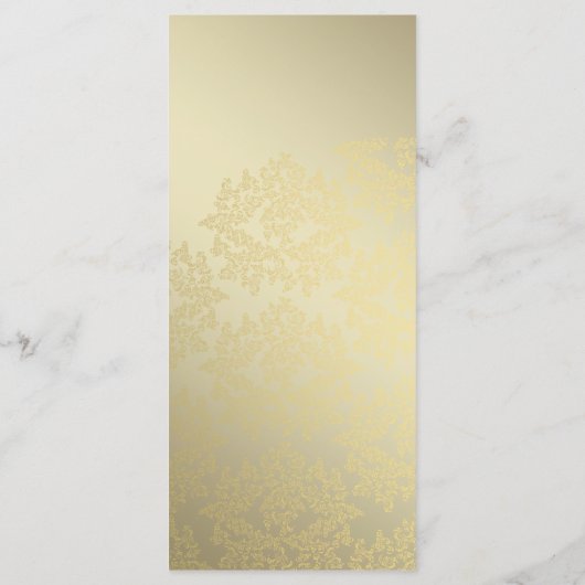 Hochzeitsprogramme für Golden Damask Programm (Rückseite)