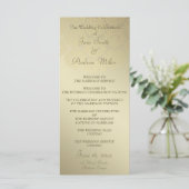 Hochzeitsprogramme für Golden Damask Programm (Stehend Vorderseite)