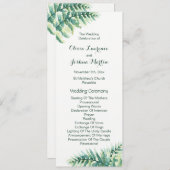 Hochzeitsprogramme für grüne Wasserfarben Programm (Vorne/Hinten)