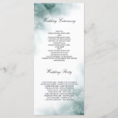 Hochzeitsprogramme für Grünpflanzen und Weiße Blum Programm (Rückseite)