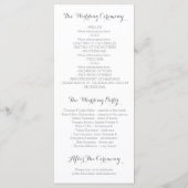 Hochzeitsprogramme für Hirsche Programm (Rückseite)