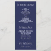 Hochzeitsprogramme für Marinekranke und Goldfloren Programm (Rückseite)