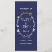 Hochzeitsprogramme für Marinekranke und Goldfloren Programm (Vorderseite)