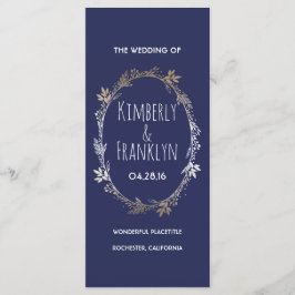 Hochzeitsprogramme für Marinekranke und Goldfloren Programm