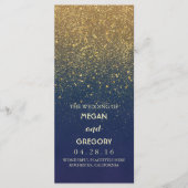 Hochzeitsprogramme für Marinesoldaten und Gold Gli Programm (Vorderseite)