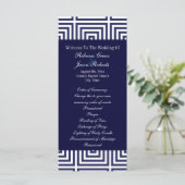Hochzeitsprogramme für Navy Blue Anker Programm (Stehend Vorderseite)