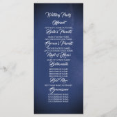 Hochzeitsprogramme für Navy Blue und Burgund Red F Programm (Rückseite)