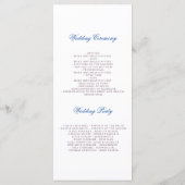 Hochzeitsprogramme für Navy Blue und Mauve Floral Programm (Rückseite)