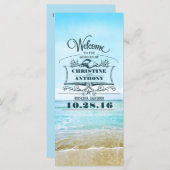 Hochzeitsprogramme für romantische Strände Programm (Vorne/Hinten)