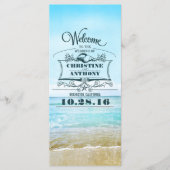 Hochzeitsprogramme für romantische Strände Programm (Vorderseite)