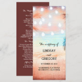 Hochzeitsprogramme für rosa Strände Programm (Vorne/Hinten)