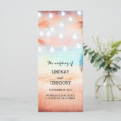 Hochzeitsprogramme für rosa Strände Programm (Stehend Vorderseite)