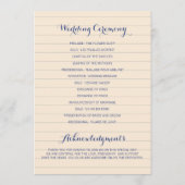 Hochzeitsprogramme für rosa und blaue Chemie Programm (Rückseite)