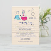 Hochzeitsprogramme für rosa und blaue Chemie Programm (Stehend Vorderseite)