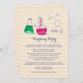 Hochzeitsprogramme für rosa und grüne Chemie Programm (Vorne/Hinten)