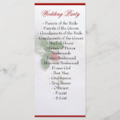 Hochzeitsprogramme für Rose Programm (Rückseite)