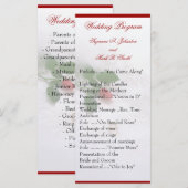 Hochzeitsprogramme für Rose Programm (Vorne/Hinten)