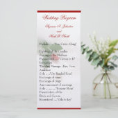 Hochzeitsprogramme für Rose Programm (Stehend Vorderseite)