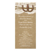 Hochzeitsprogramme für Rustikale Kraft, Spitzen un Werbekarte (Vorne)