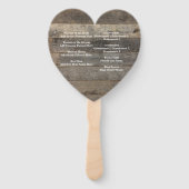 Hochzeitsprogramme für rustikales Landwaldkorn Fächer (Rückseite)