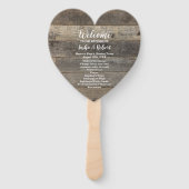 Hochzeitsprogramme für rustikales Landwaldkorn Fächer (Vorderseite)