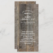 Hochzeitsprogramme für rustikales Landwaldkorn Programm (Vorne/Hinten)