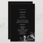 Hochzeitsprogramme für Schwarz-Weiß-Lilien (Vorne/Hinten)