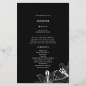 Hochzeitsprogramme für Schwarz-Weiß-Lilien (Vorderseite)