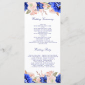 Hochzeitsprogramme für Seestreitkräfte und Rosa Programm (Rückseite)